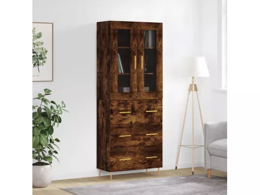 Kauf Unique Highboard,Kommode Räuchereiche 69,5x34x180 cm Holzwerkstoff -gkd754519