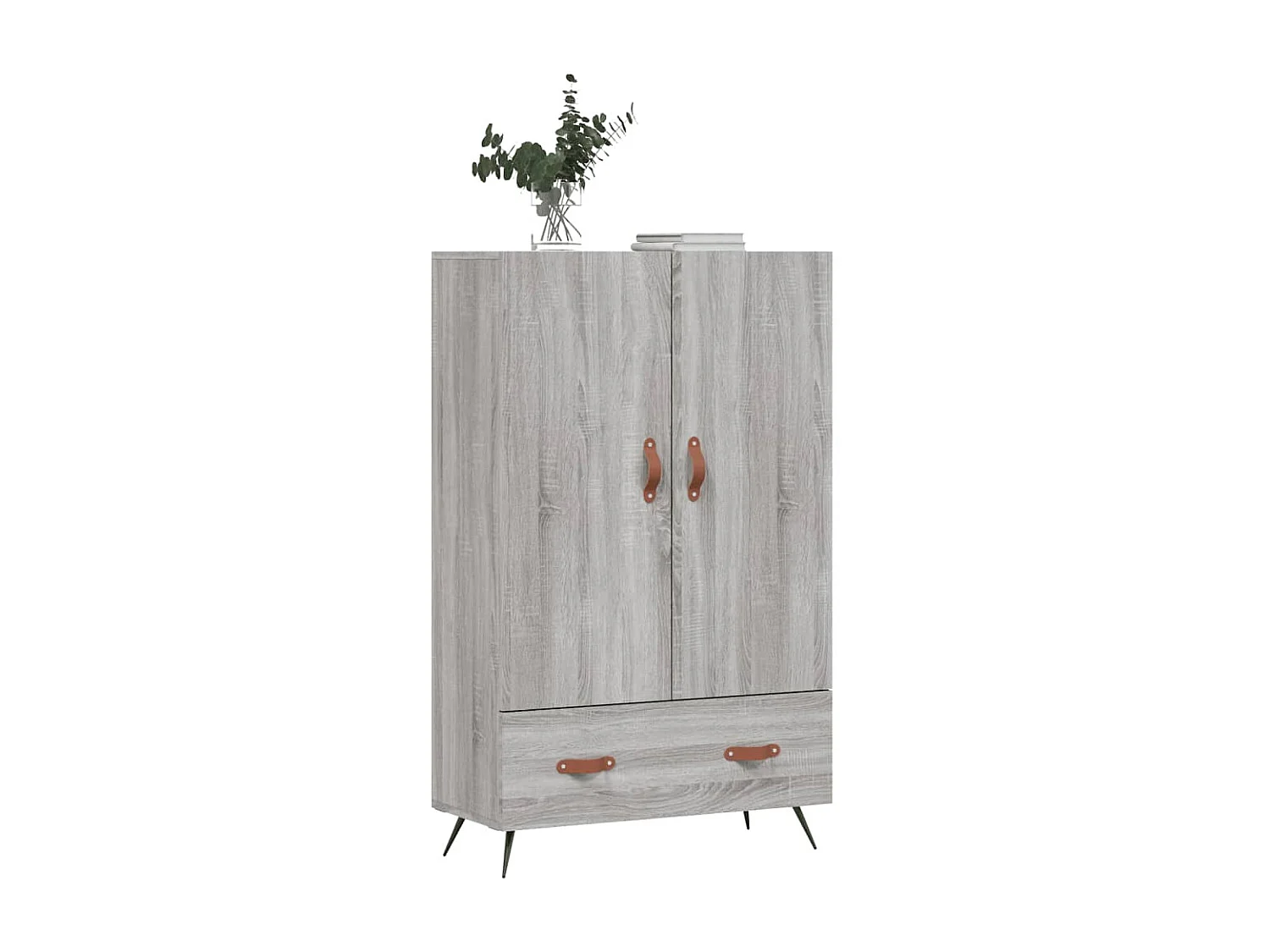 Buffet haut sonoma gris 69,5x31x115 cm bois d'ingénierie QWE38183