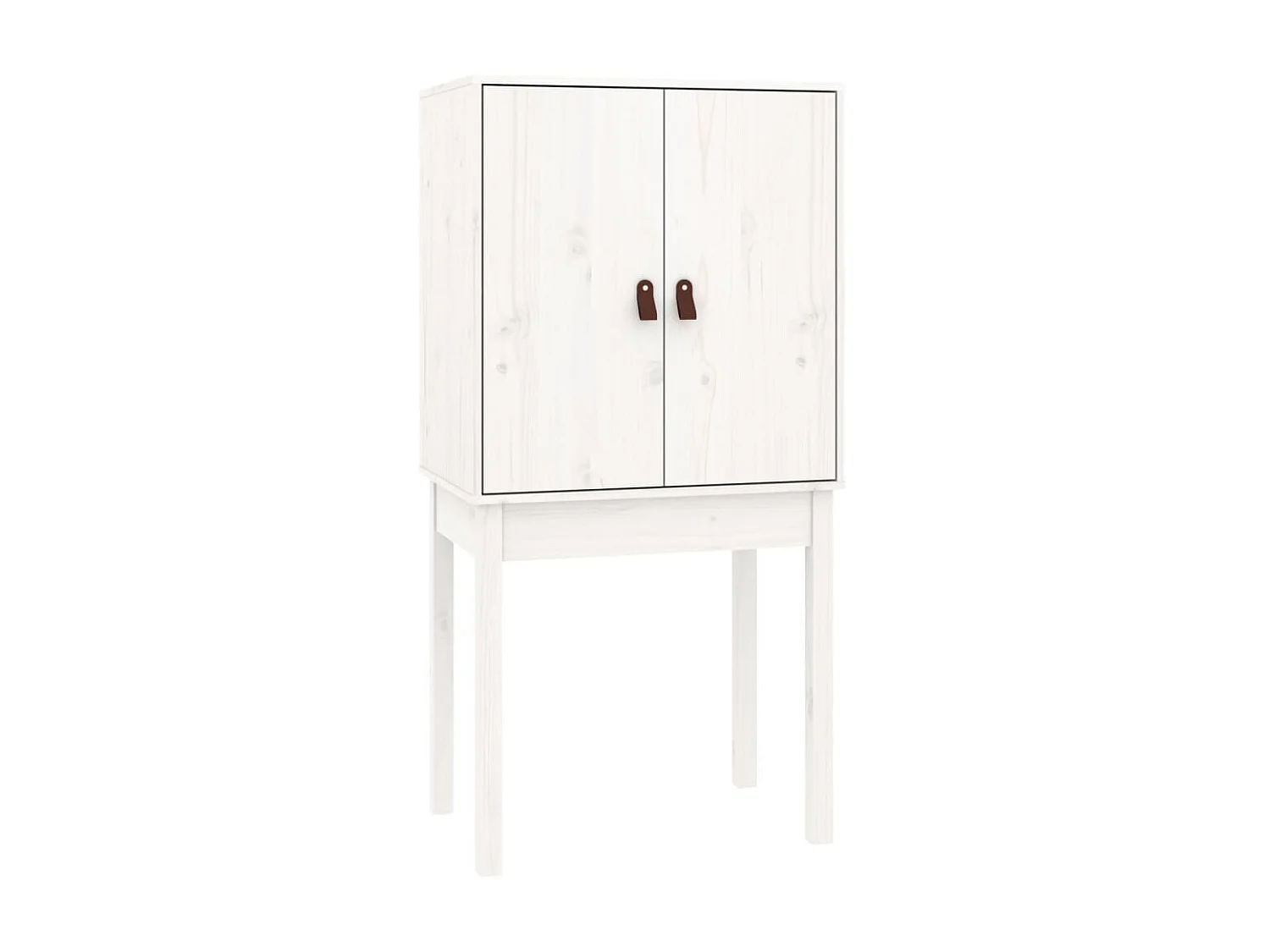 Aparador alto madera maciza de pino blanco 60x40x120 cm ES90622