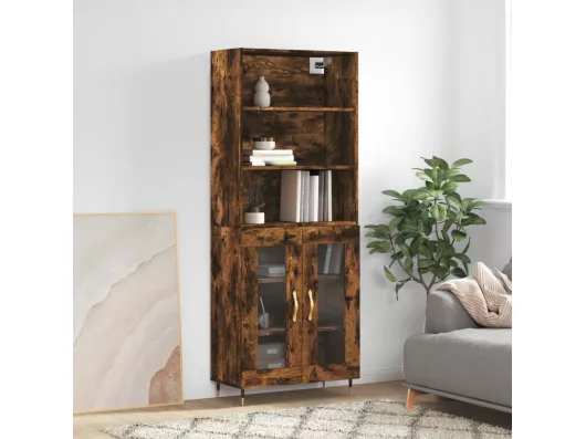 Kauf Unique Highboard,Kommode Räuchereiche 69,5x34x180 cm Holzwerkstoff -gkd364378