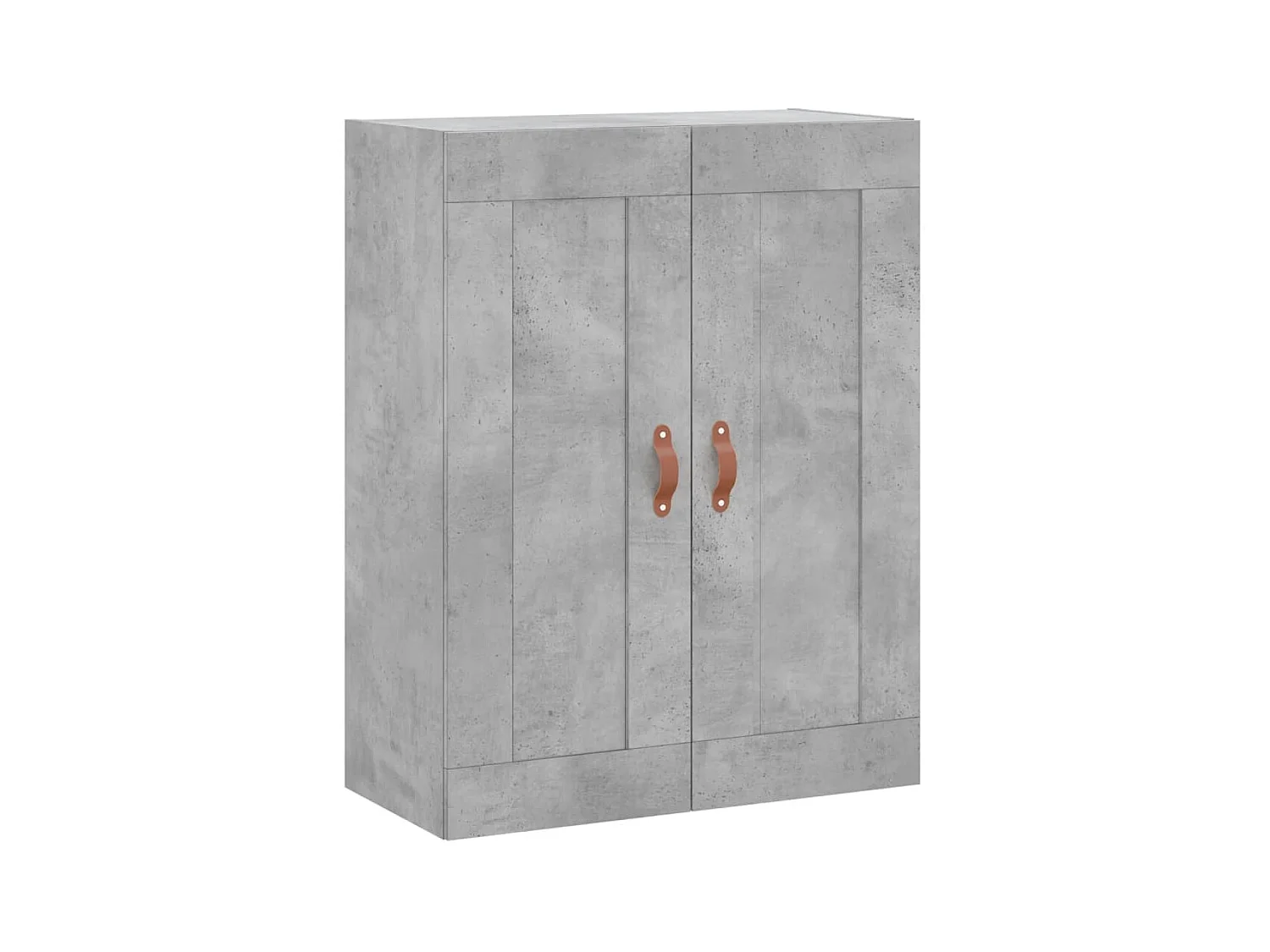 Aparador alto madera contrachapada gris hormigón 69,5x34x180 cm ES88366