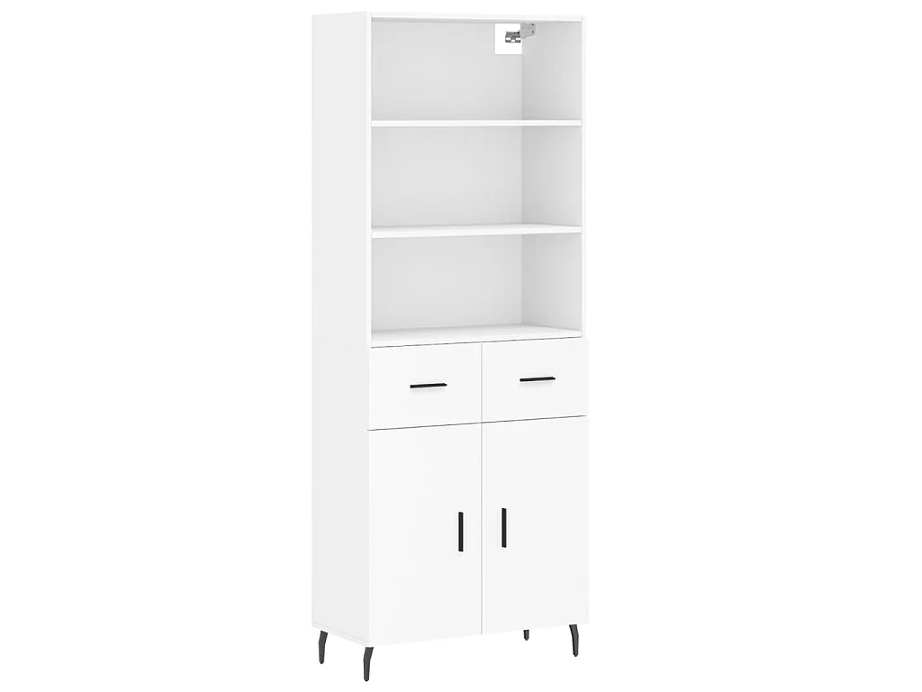 Highboard,Kommode Weiß 69,5x34x180 cm Holzwerkstoff -gkd484338