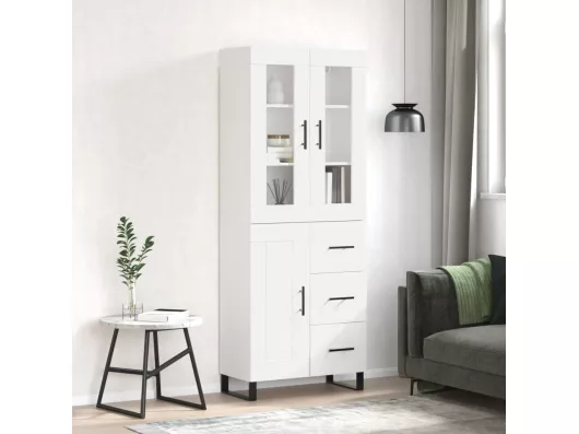 Kauf Unique Highboard,Kommode Hochglanz-Weiß 69,5x34x180 cm Holzwerkstoff -gkd339171