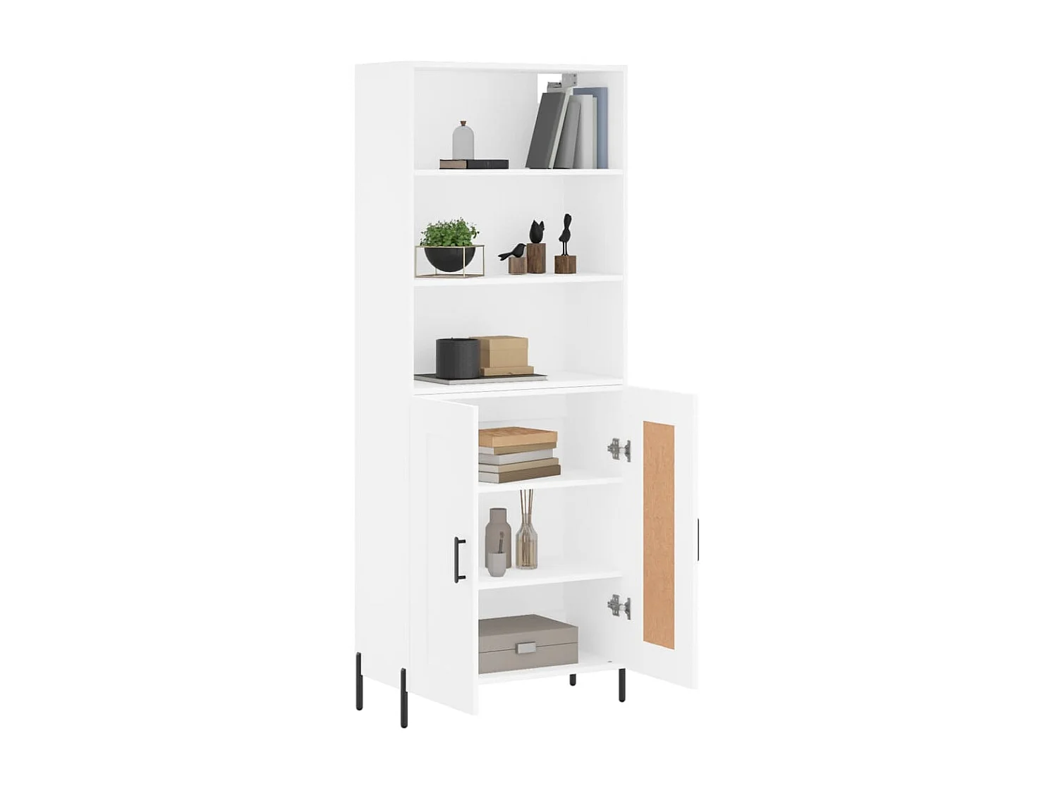 Highboard,Kommode Weiß 69,5x34x180 cm Holzwerkstoff -gkd345335
