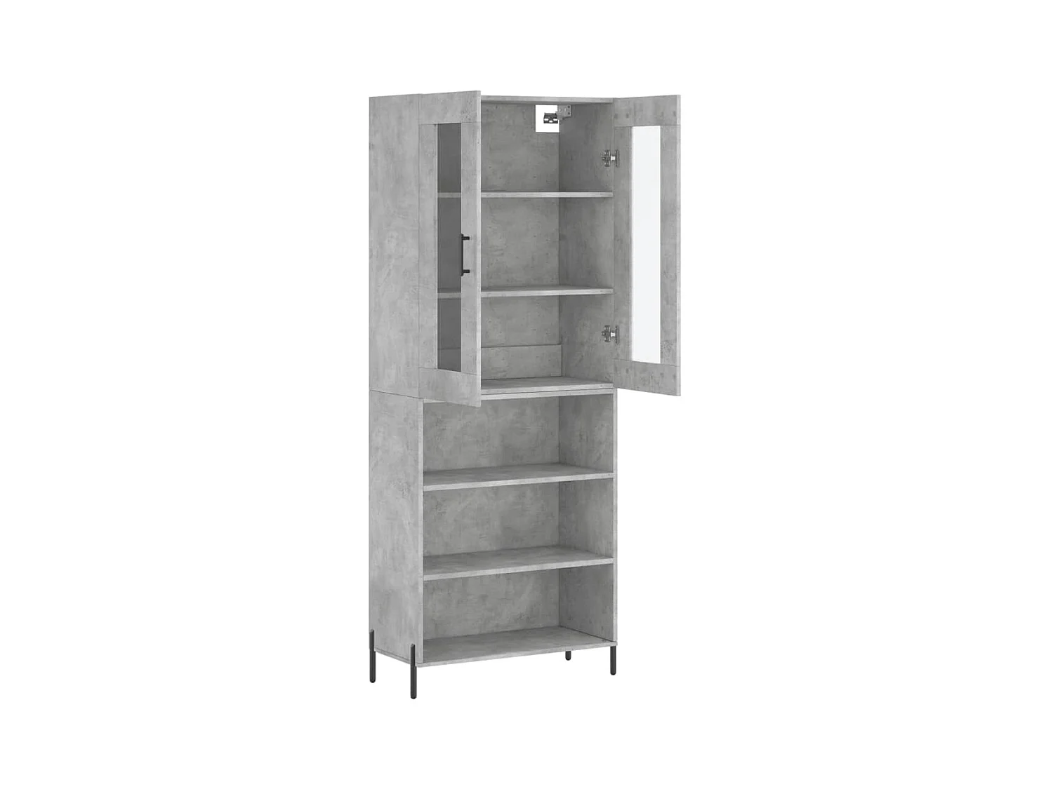 Highboard,Kommode Betongrau 69,5x34x180 cm Holzwerkstoff -gkd465635