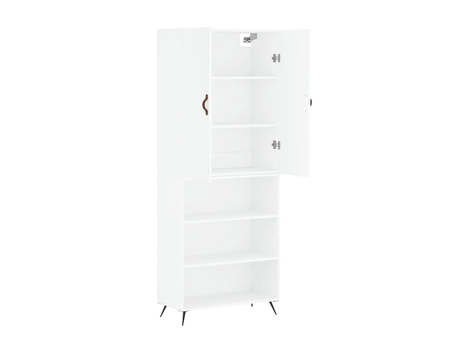 Aparador alto madera contrachapada blanco 69,5x34x180 cm ES60220