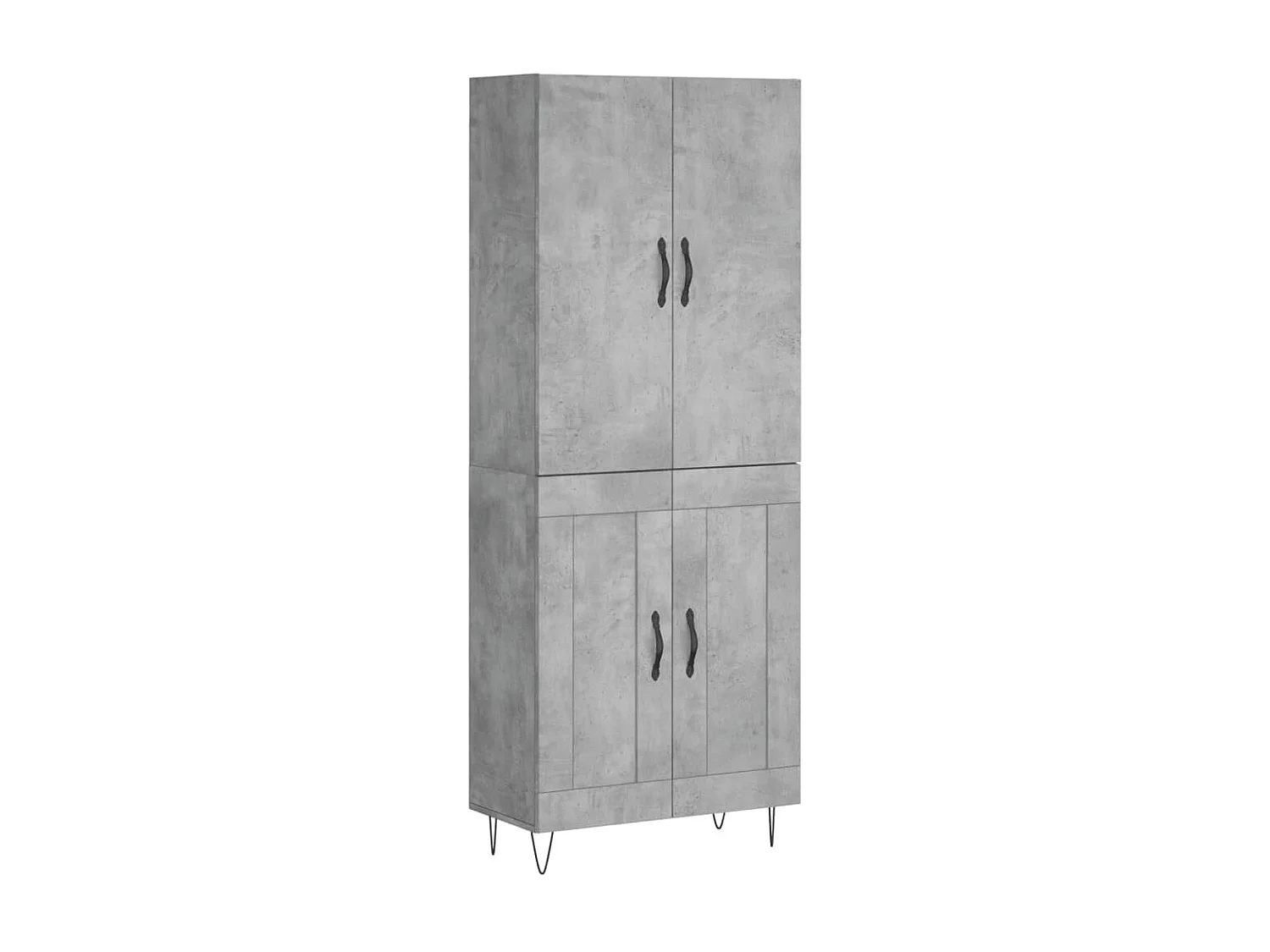 Highboard,Kommode Betongrau 69,5x34x180 cm Holzwerkstoff -gkd711524