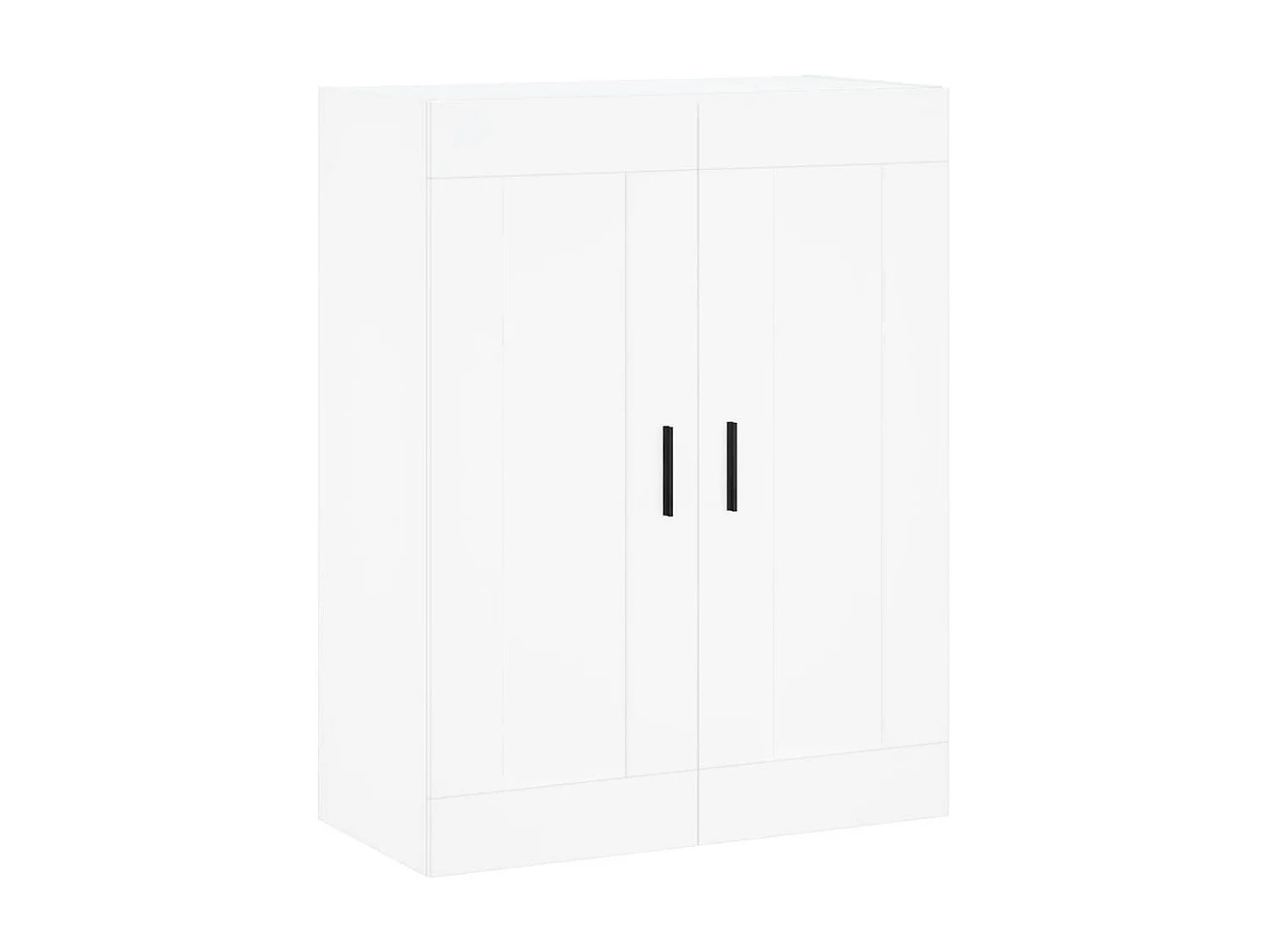 Aparador alto madera contrachapada blanco 69,5x34x180 cm ES74296