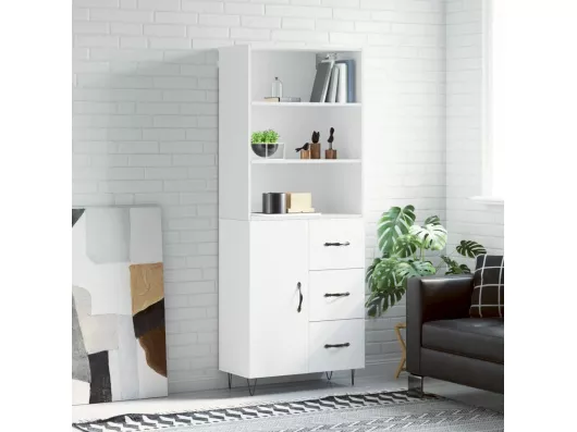 Kauf Unique Highboard,Kommode Weiß 69,5x34x180 cm Holzwerkstoff -gkd638801