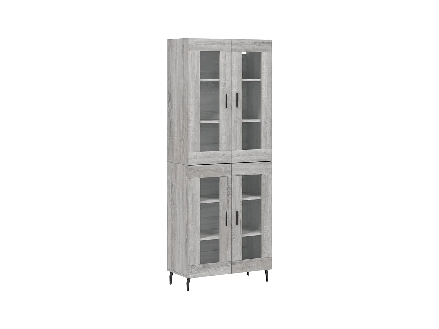 Buffet haut Sonoma gris 69,5x34x180 cm Bois d'ingénierie QWE17364