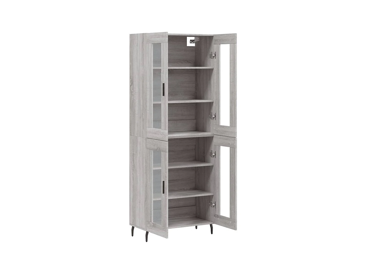 Buffet haut Sonoma gris 69,5x34x180 cm Bois d'ingénierie QWE17364