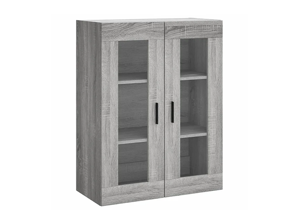 Buffet haut Sonoma gris 69,5x34x180 cm Bois d'ingénierie QWE17364