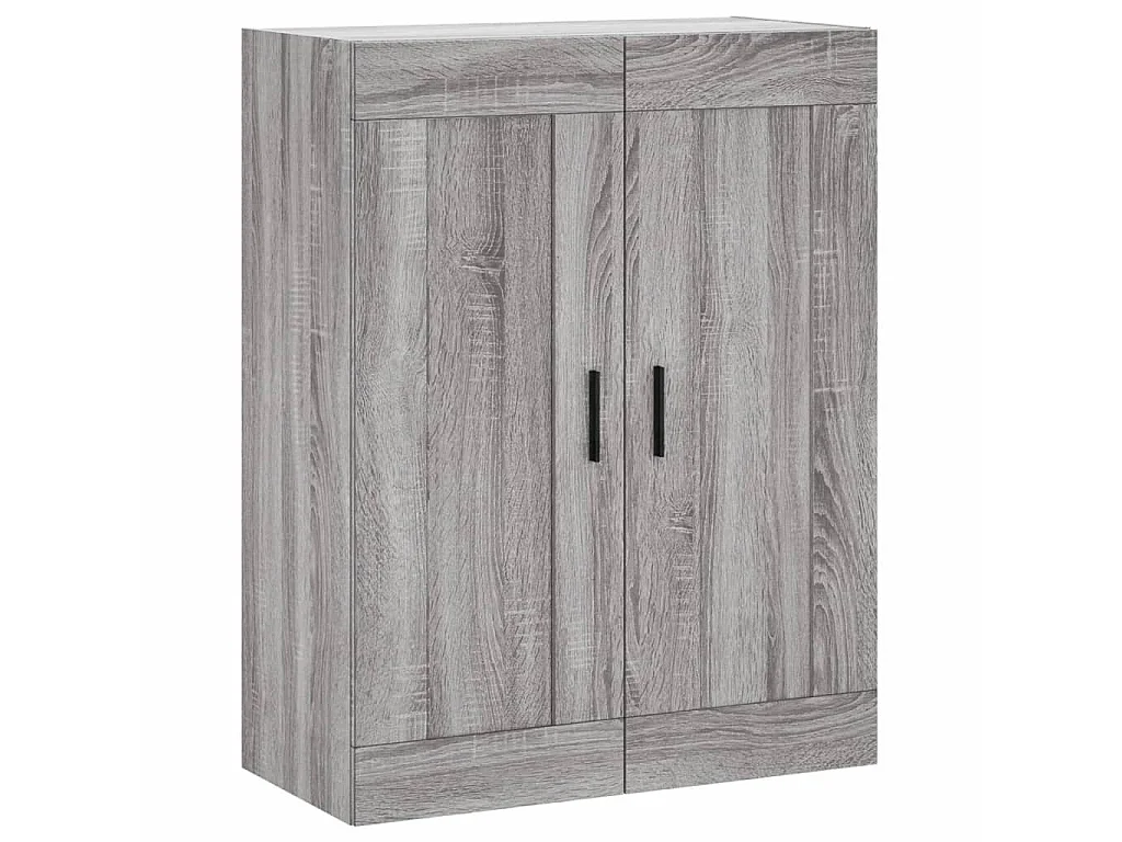 Aparador alto madera contrachapada gris sonoma 69,5x34x180 cm ES222756