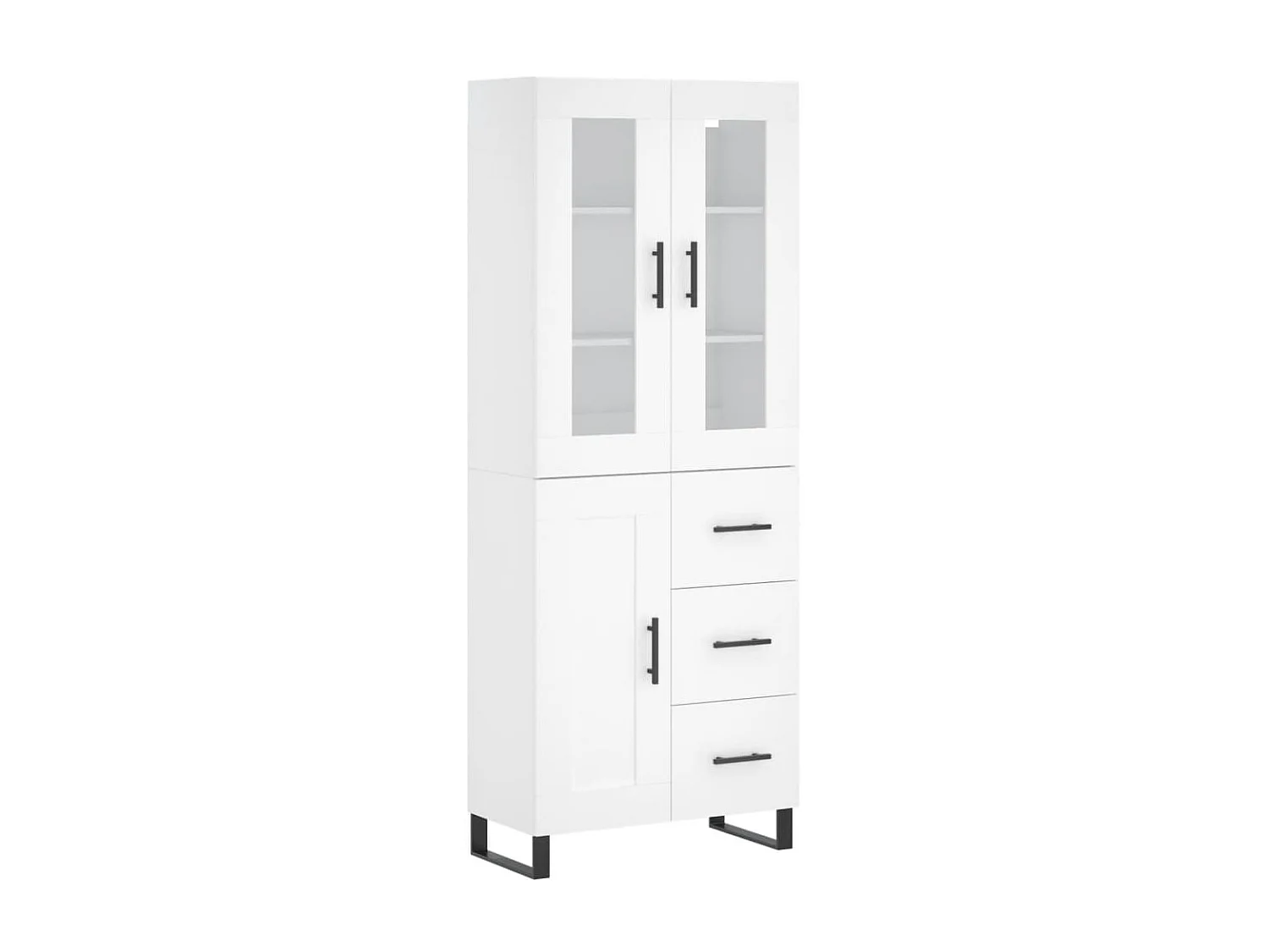 Aparador alto 69,5x34x180 cm derivados de madeira branco PT107150