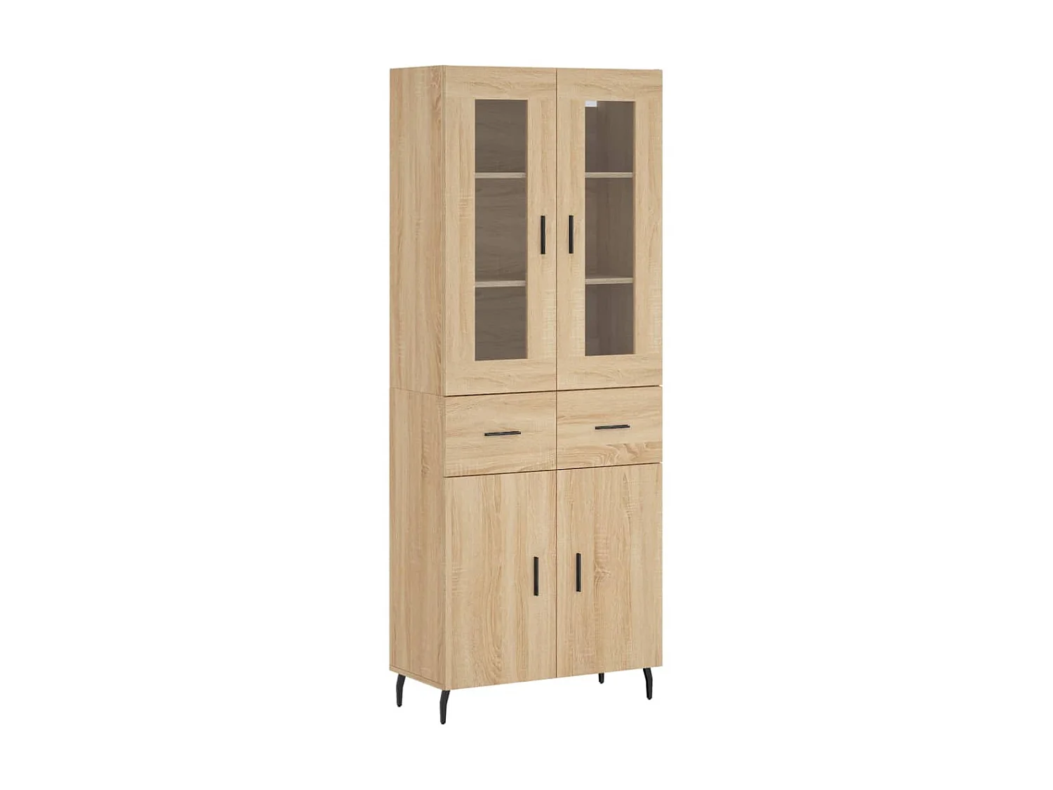 Buffet haut Chêne sonoma 69,5x34x180 cm Bois d'ingénierie QWE30320
