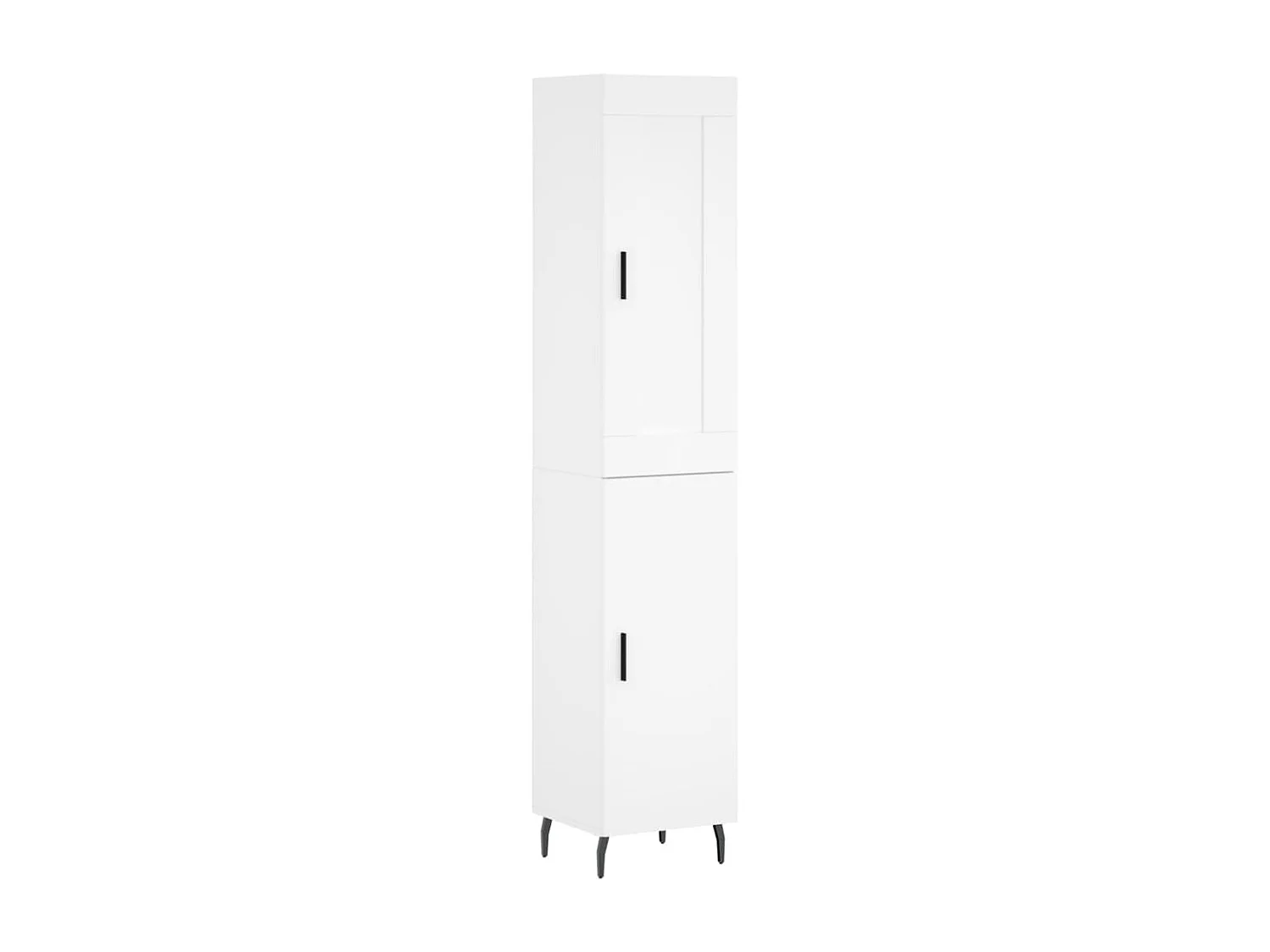 Buffet haut Blanc 34,5x34x180 cm Bois d'ingénierie QWE61702