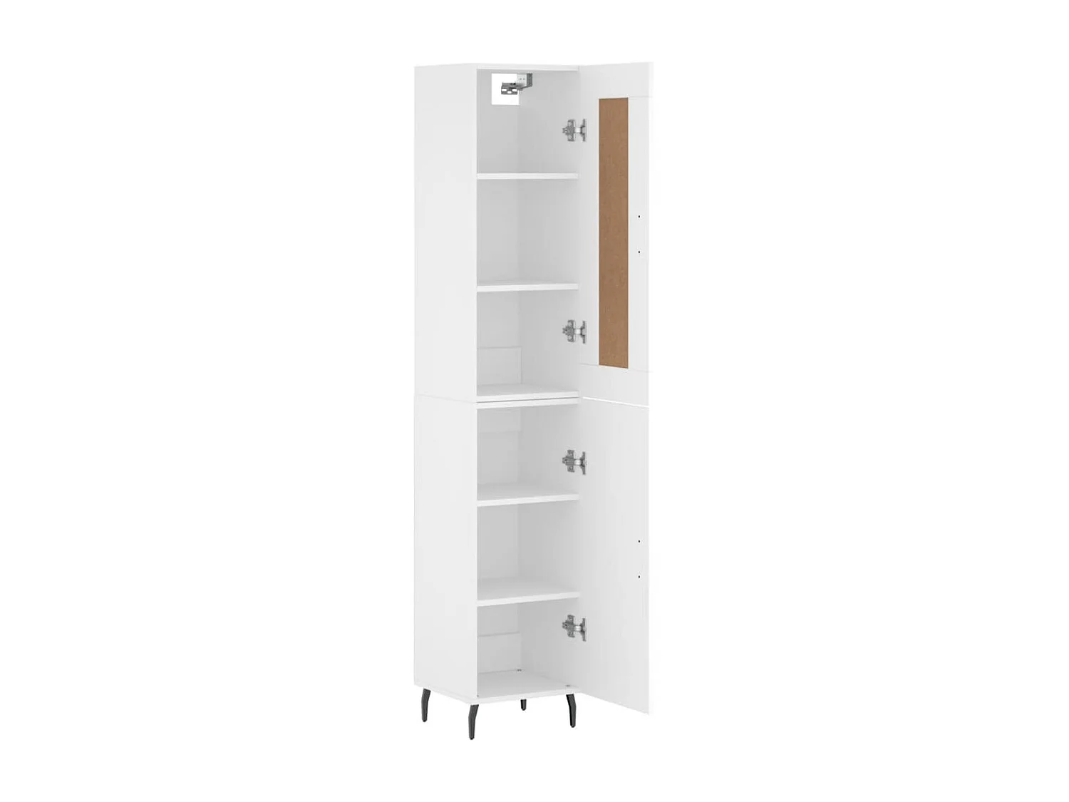 Buffet haut Blanc 34,5x34x180 cm Bois d'ingénierie QWE61702