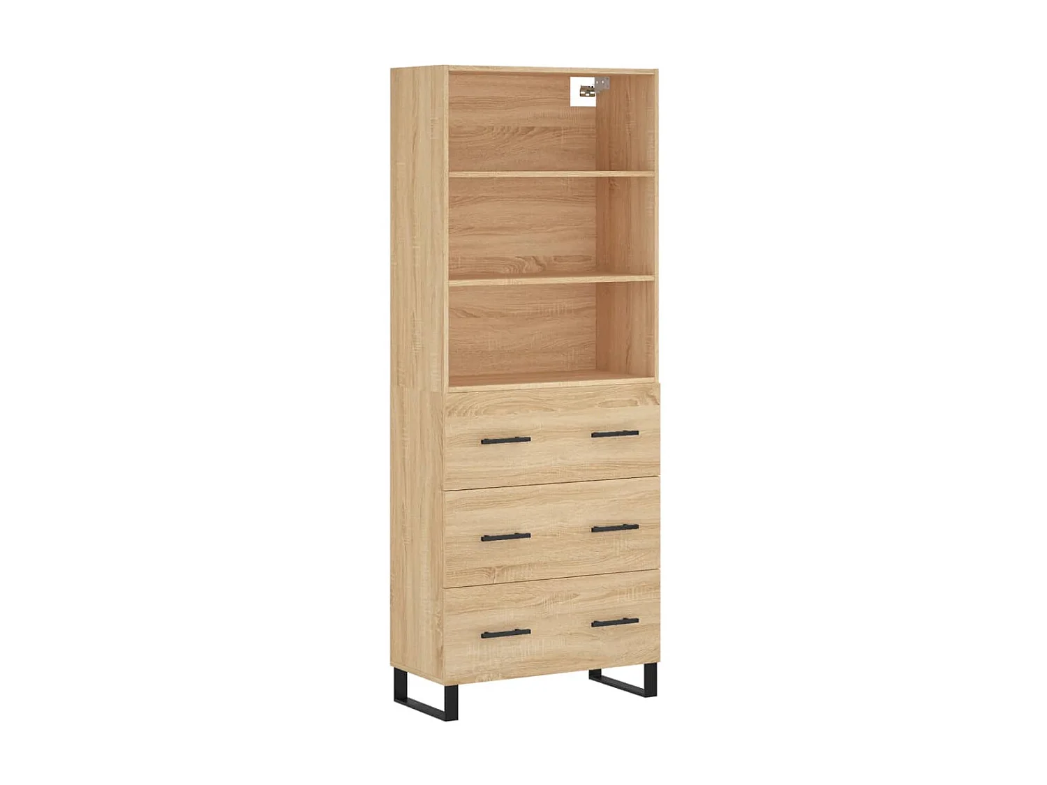 Highboard,Kommode Sonoma-Eiche 69,5x34x180 cm Holzwerkstoff -gkd102652