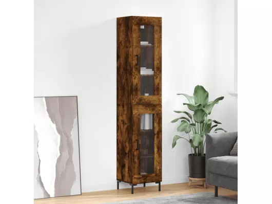 Kauf Unique Highboard,Kommode Räuchereiche 34,5x34x180 cm Holzwerkstoff -gkd928276