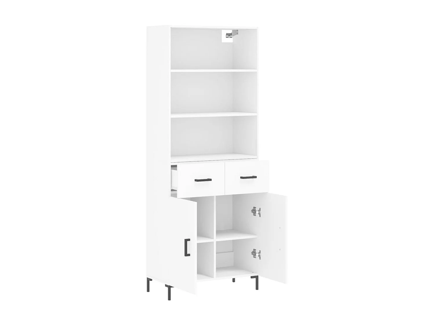 Aparador alto madera contrachapada blanco 69,5x34x180 cm ES22506