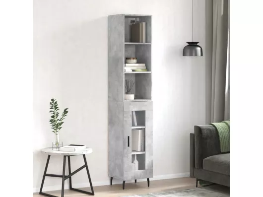 Kauf Unique Highboard,Kommode Betongrau 34,5x34x180 cm Holzwerkstoff -gkd577594