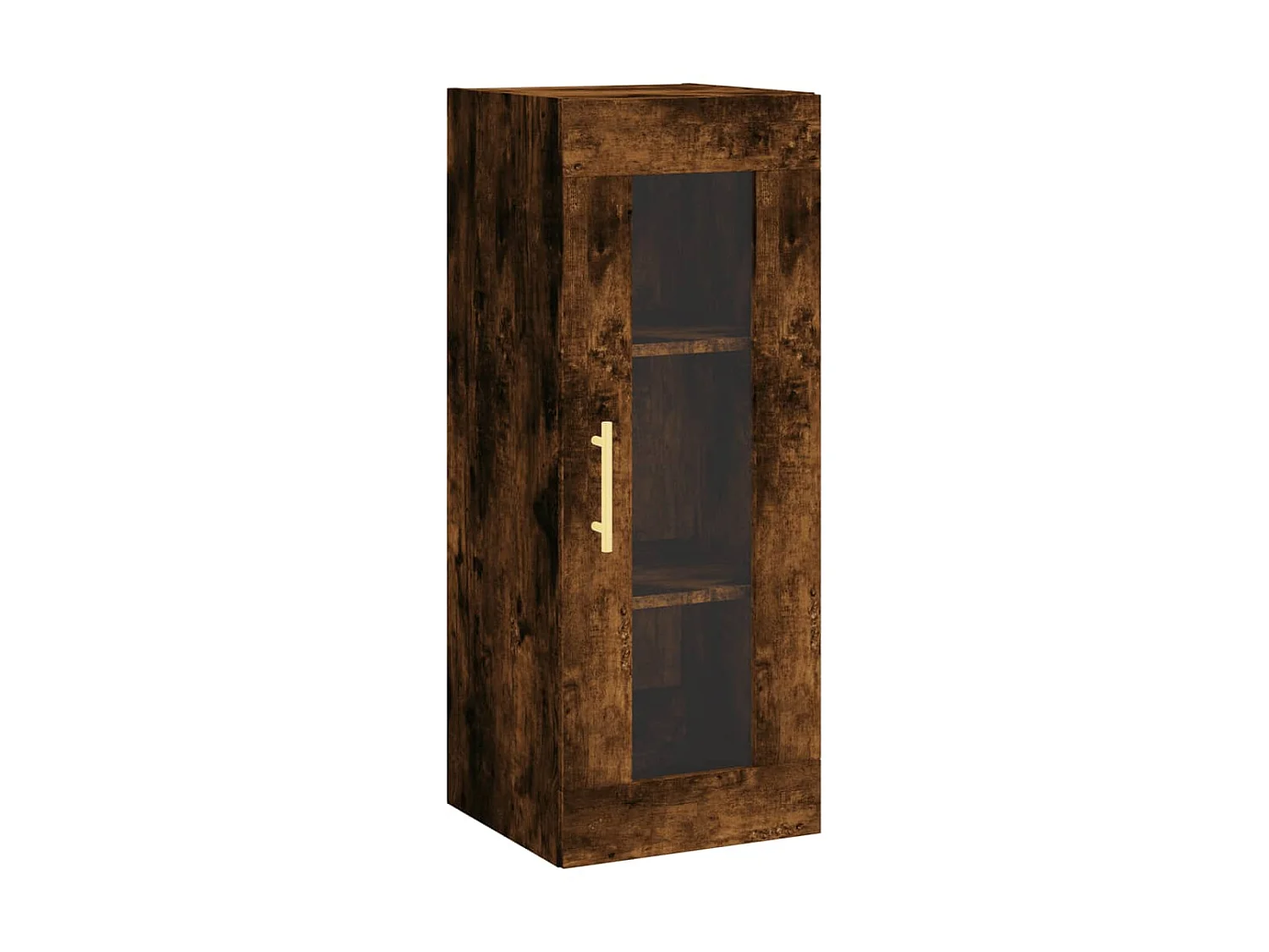 Aparador de madera contrachapada roble ahumado 34,5x34x180 cm ES32677