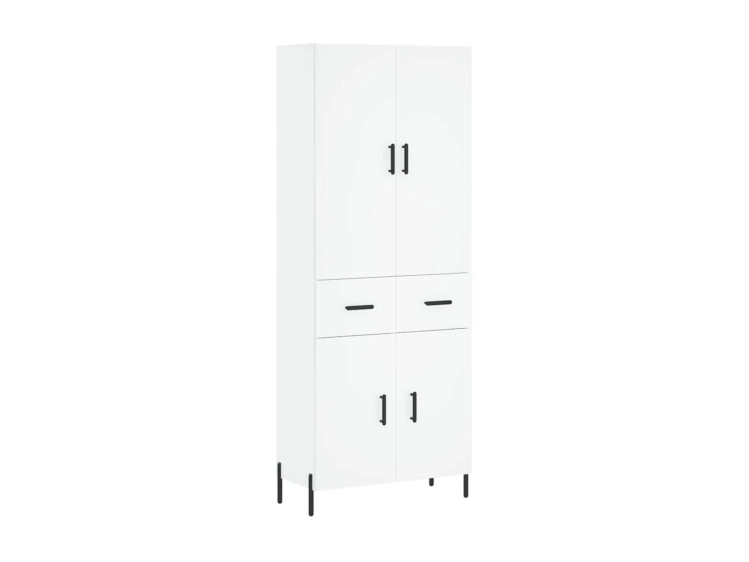 Aparador alto madera contrachapada blanco 69,5x34x180 cm ES99621
