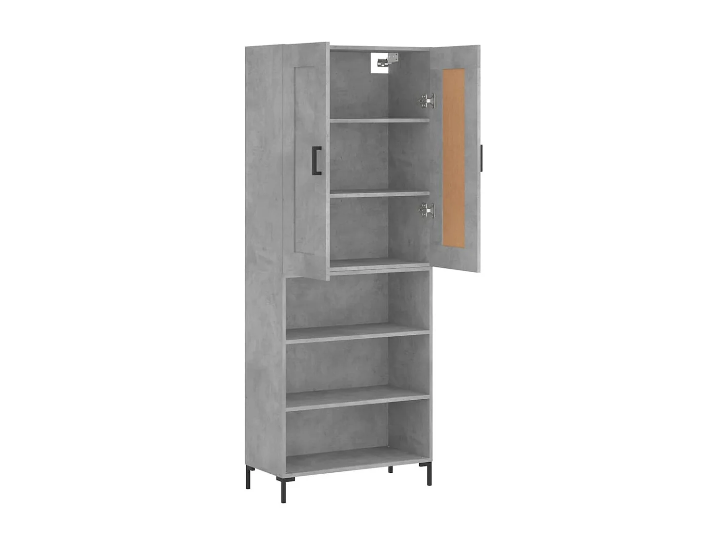 Highboard,Kommode Betongrau 69,5x34x180 cm Holzwerkstoff -gkd678000