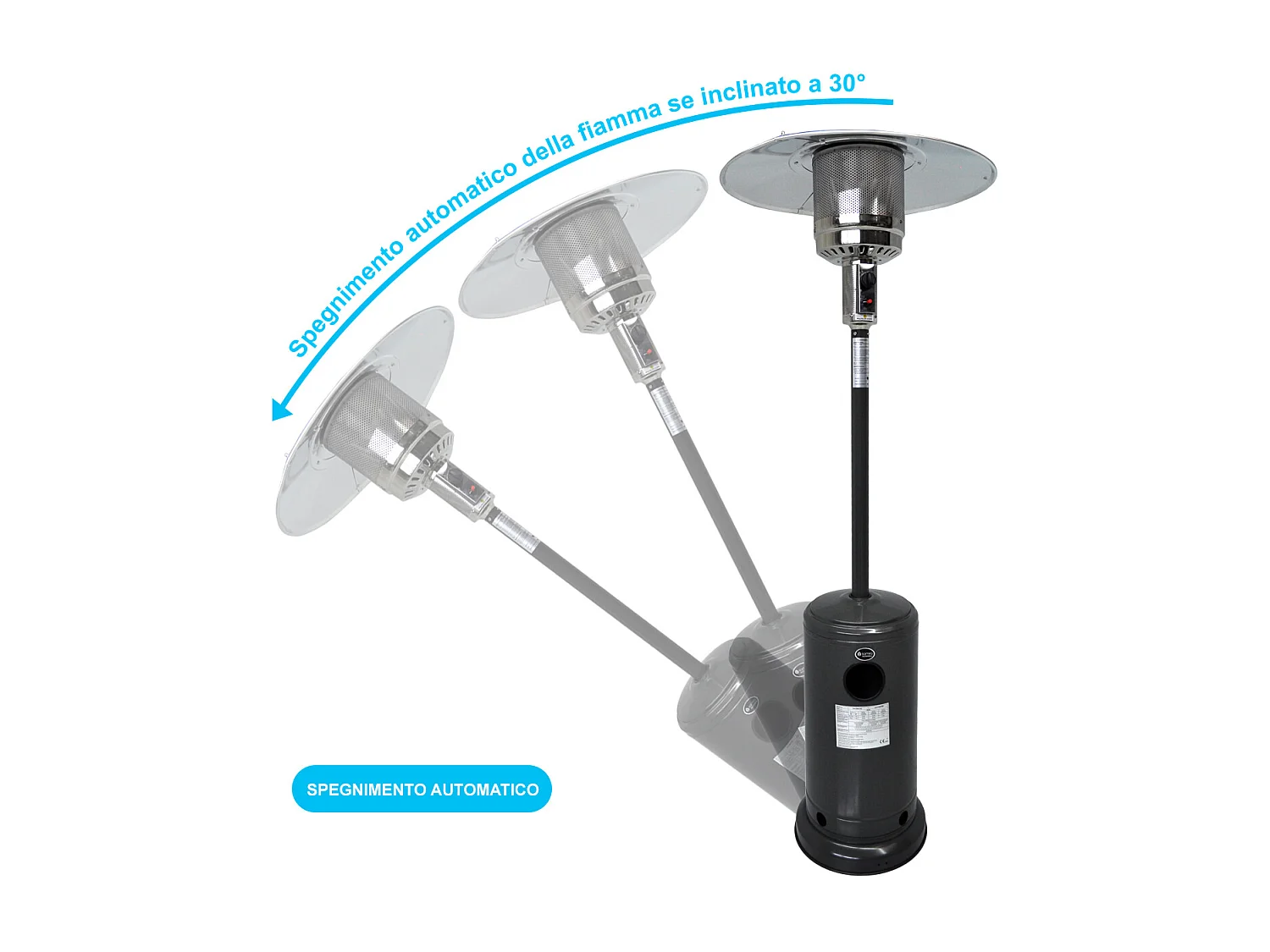 Stufa a fungo a gas – riscaldatore a infrarossi per esterno