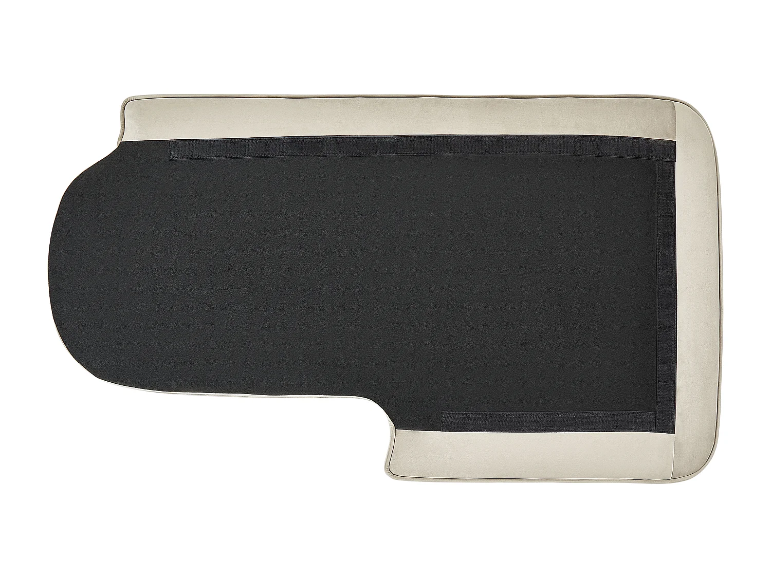 Linksseitige Chaiselounge ALLIER Samtstoff Beige