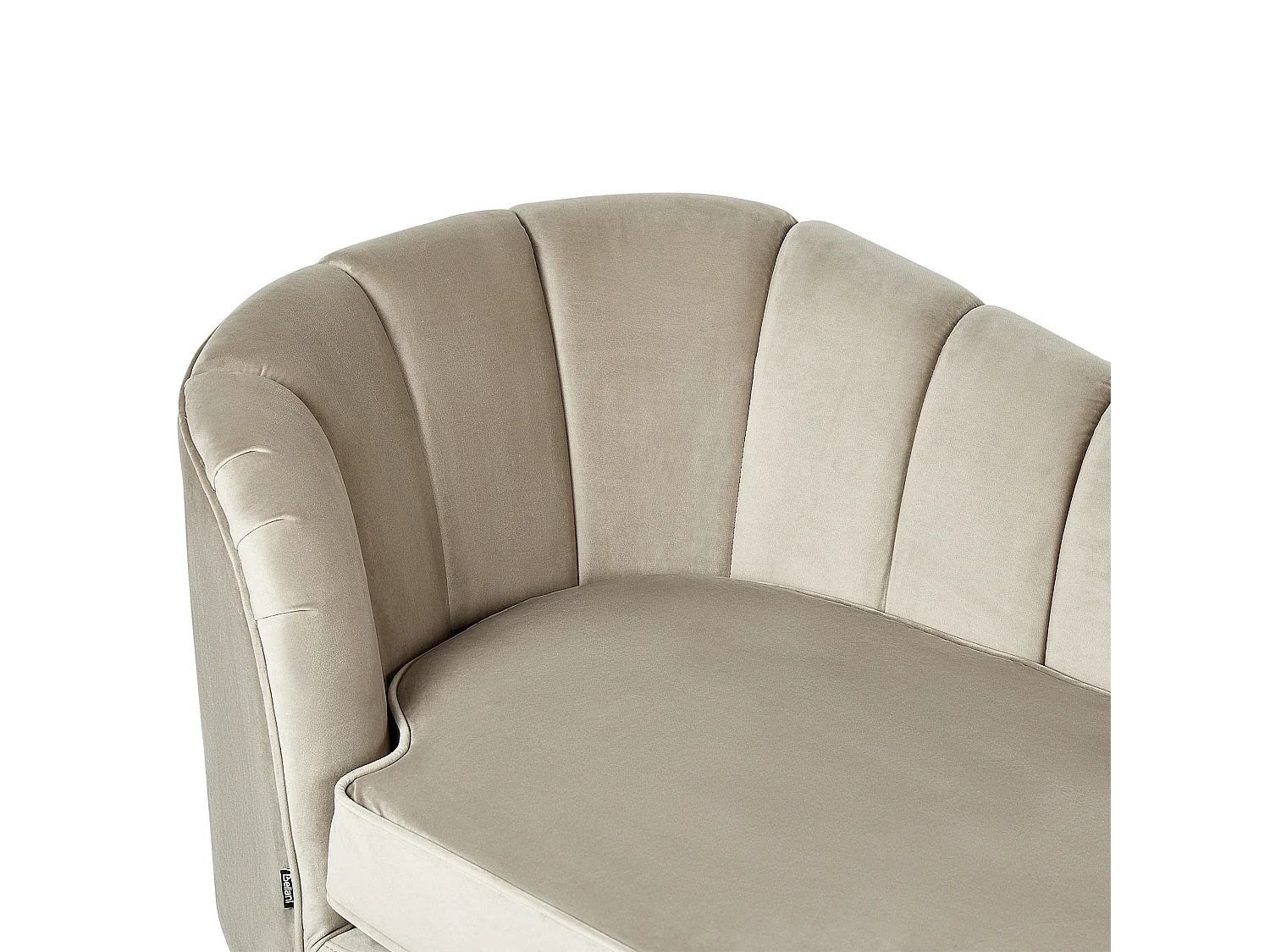 Linkszijdige chaise longue ALLIER Fluweel Beige