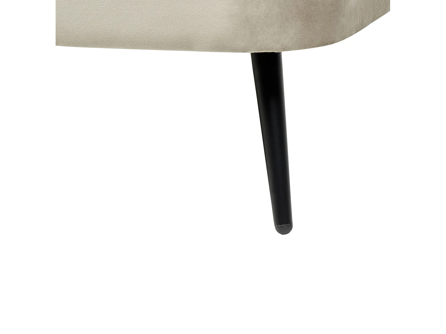 Linkszijdige chaise longue ALLIER Fluweel Beige