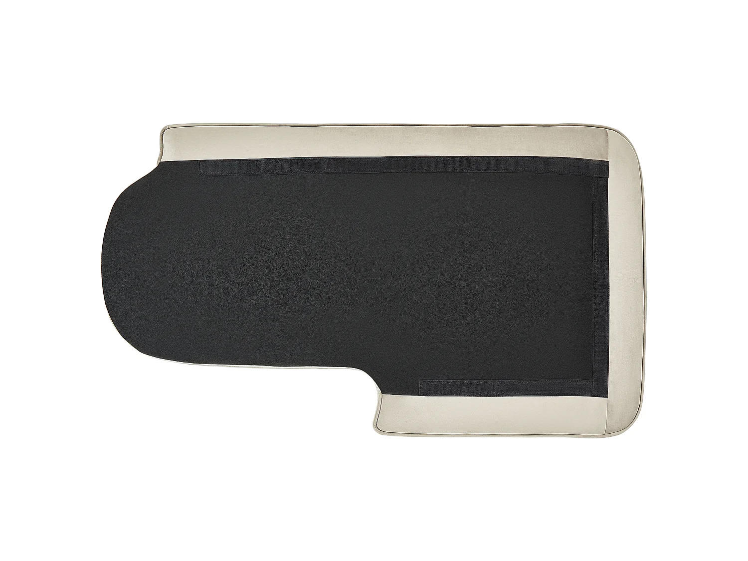 Chaise longue côté gauche ALLIER Velours Beige