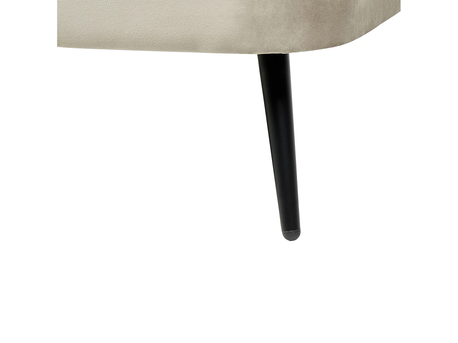 Chaise longue côté gauche ALLIER Velours Beige