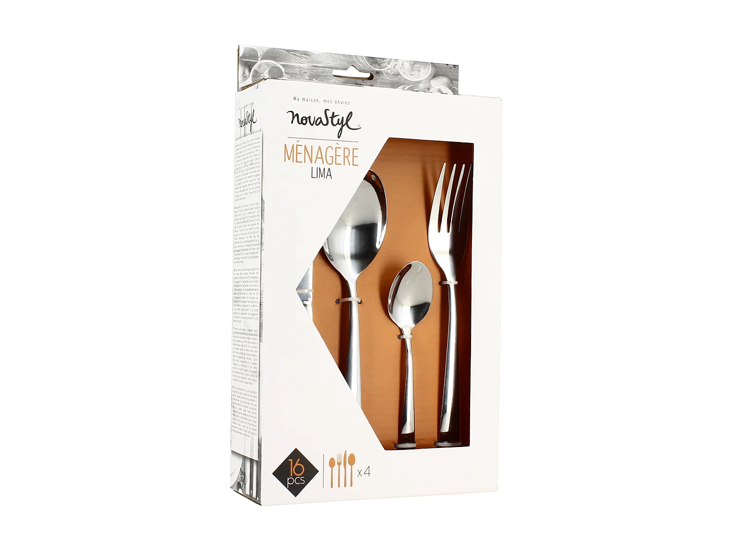 Novastyl - Menagere Lima 16 Pieces En Acier Inoxydable