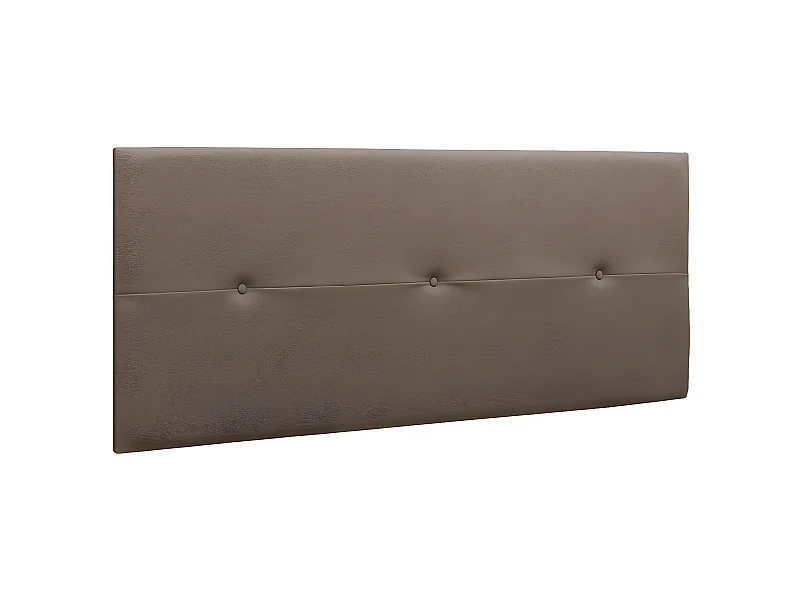Tête de lit en simili-cuir coloris Marron chocolat - L. 160 x P. 4 x H. 55 cm