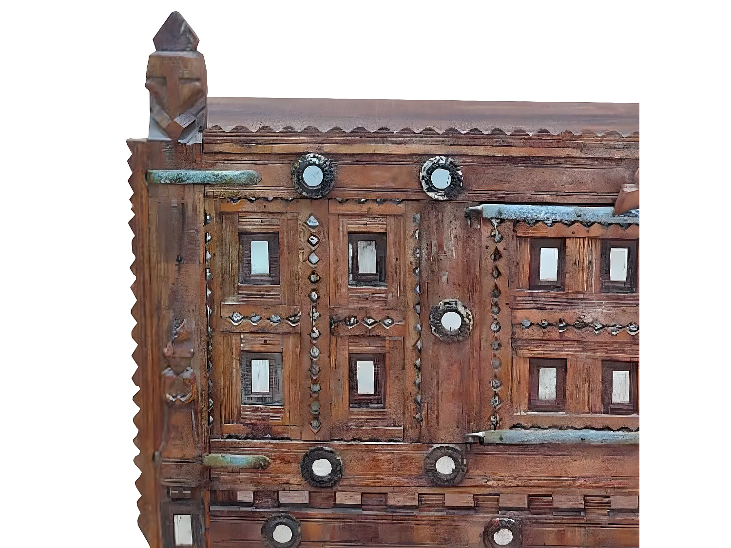 Tête de lit en simili-cuir coloris Marron chocolat - L. 160 x P. 4 x H. 55 cm