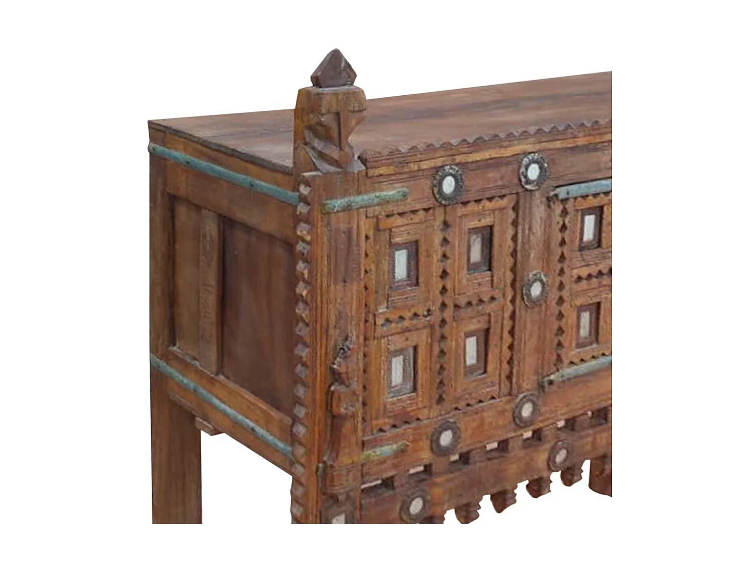 Tête de lit en simili-cuir coloris Marron chocolat - L. 160 x P. 4 x H. 55 cm