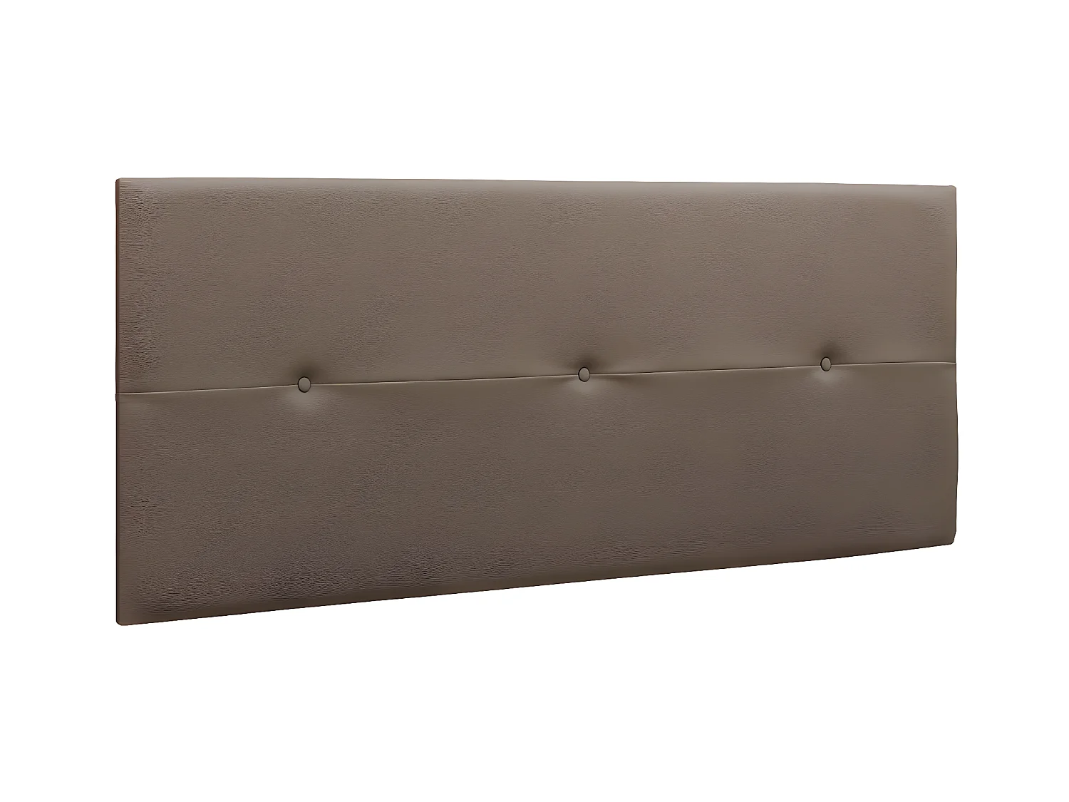 Tête de lit en simili-cuir coloris Marron chocolat - L. 160 x P. 4 x H. 55 cm