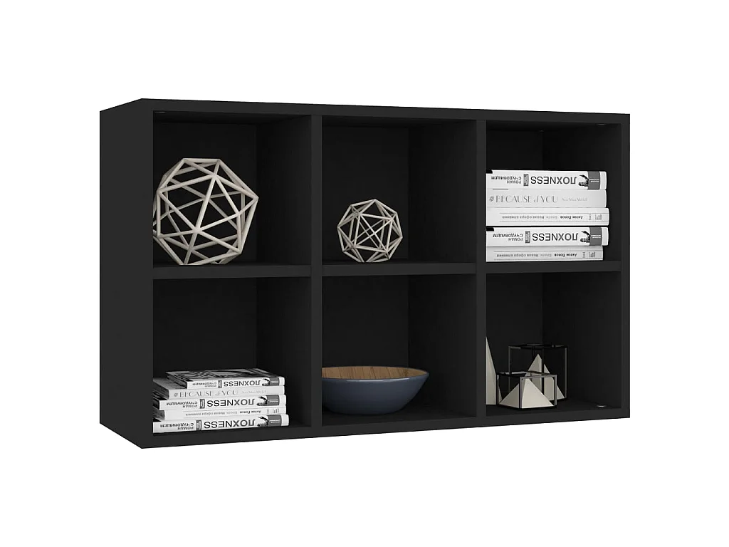 Estante/aparador 66x30x98 cm derivados de madeira preto PT717864