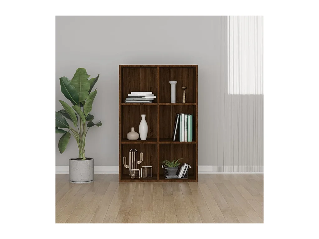 Bibliothèque Chêne fumé 66x30x98 cm Bois d'ingénierie KOO55269