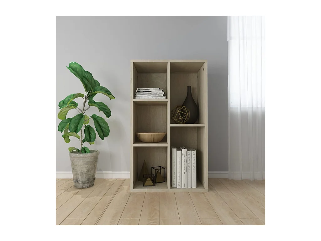 Bibliothèque Chêne sonoma 50x25x80 cm Aggloméré KOO95511