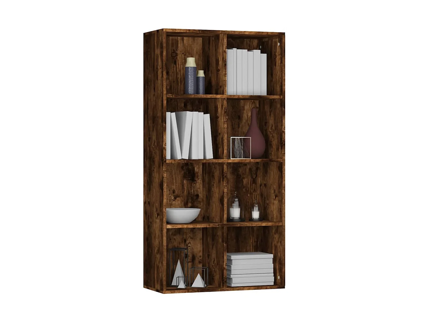 Bibliothèque Chêne fumé 66x30x130 cm Bois d'ingénierie KOO98528