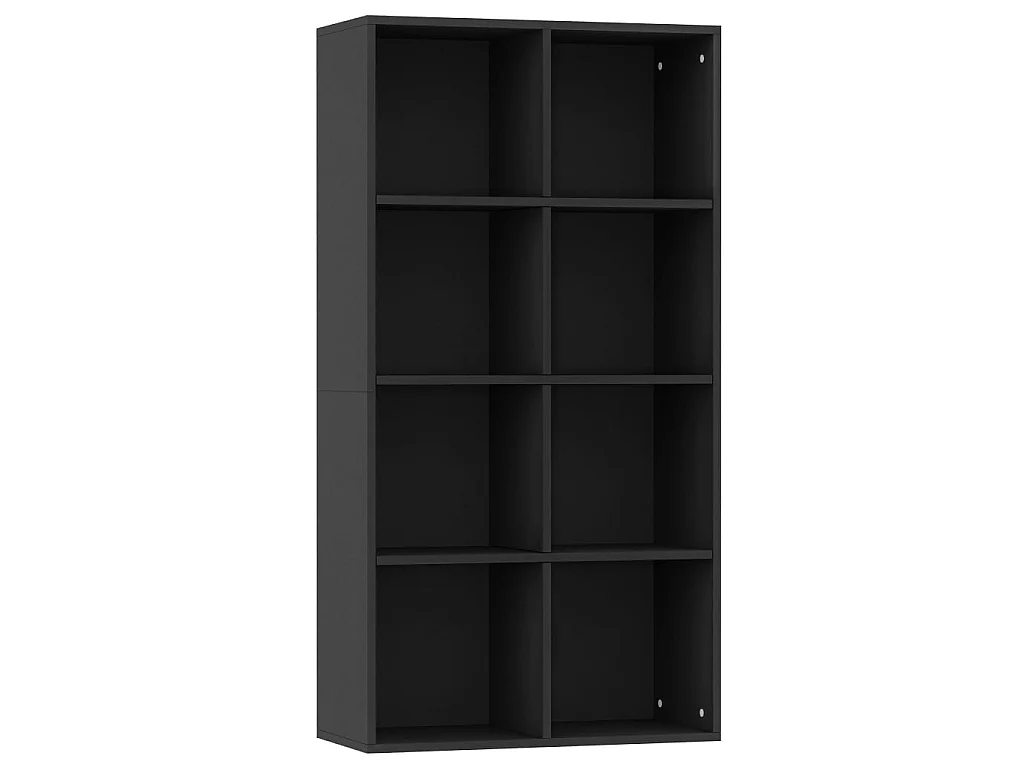 Boekenkast/dressoir 66x30x130 cm bewerkt hout zwart NL499538