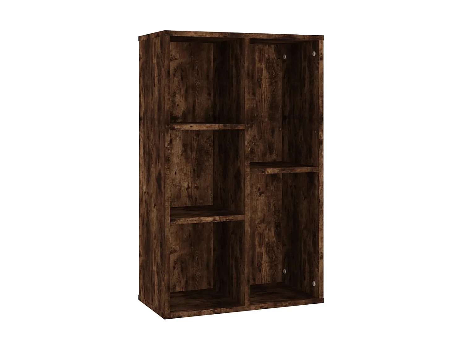 Boekenkast/dressoir 50x25x80 cm bewerkt hout gerookt eikenkleur NL531095