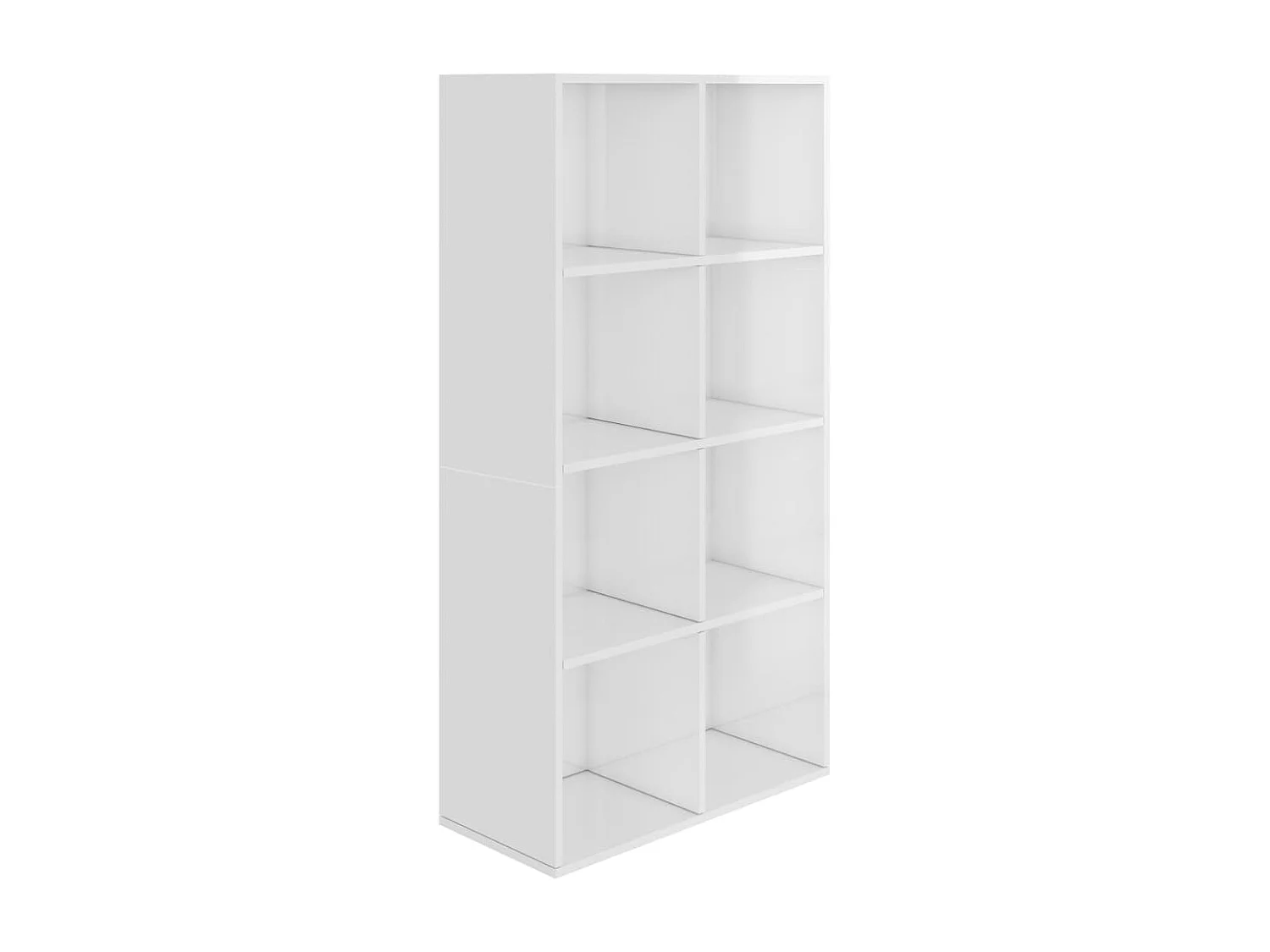 Estante/aparador 66x30x130 cm contraplacado branco brilhante PT971399