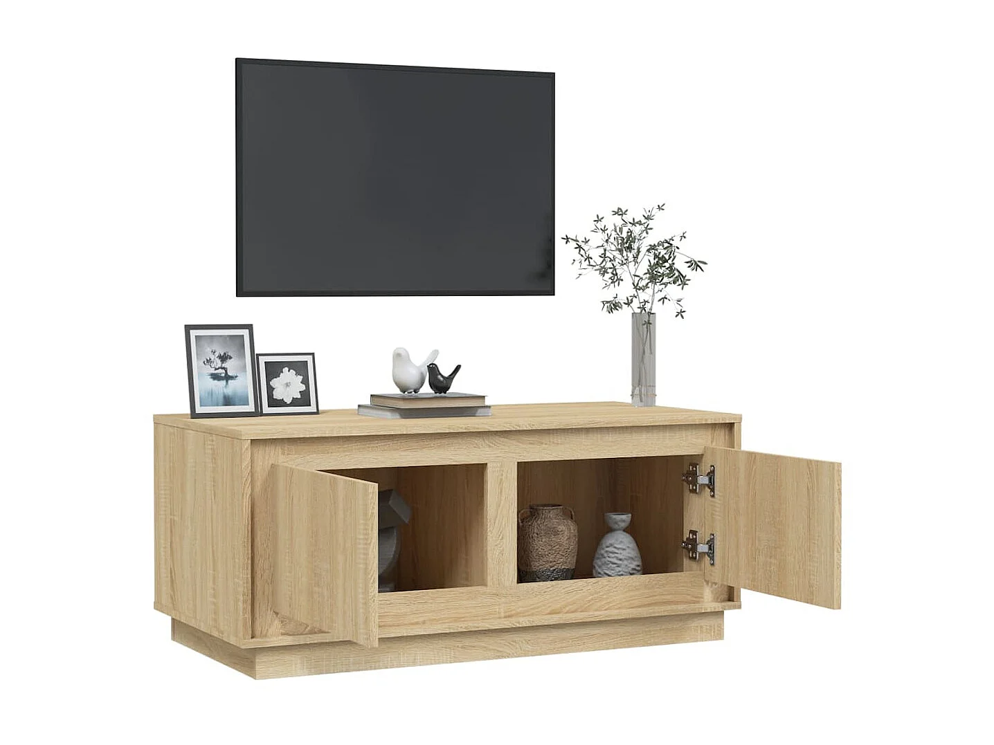 Table basse chêne sonoma 102x50x44 cm bois d'ingénierie OFR53915 BonneVie Meuble