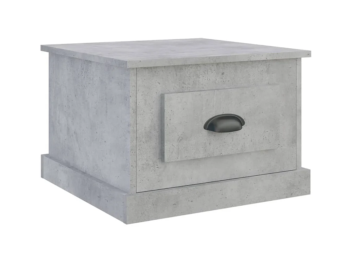 Mesa de centro madera contrachapada gris hormigón 50x50x35 cm ES94336