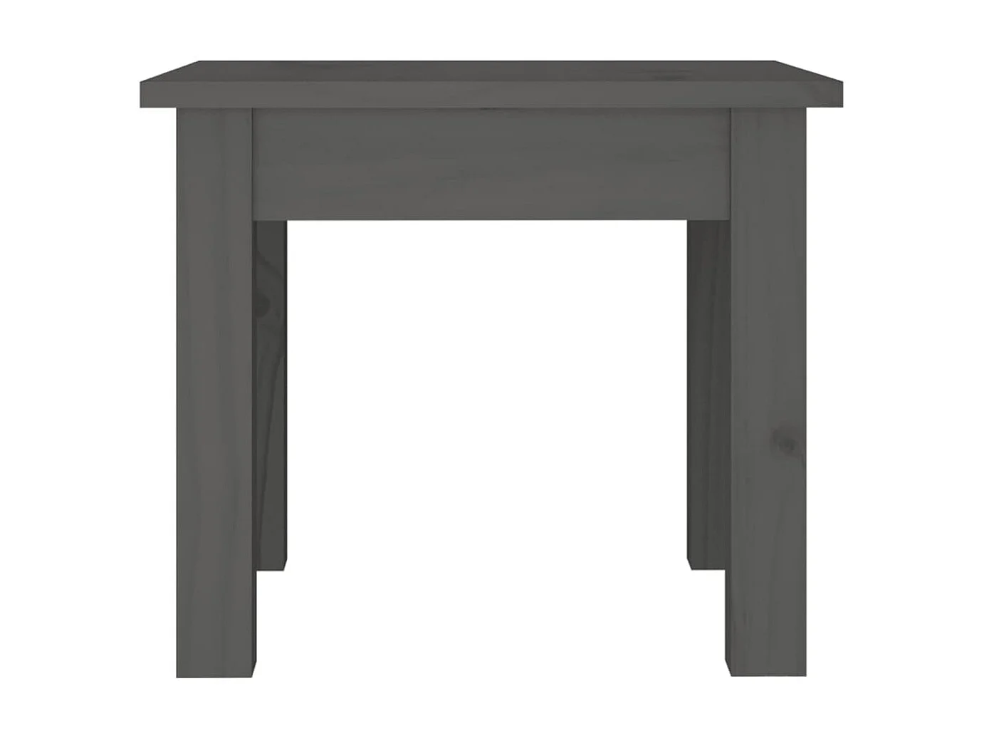 Table basse Gris 35x35x30 cm Bois massif de pin OFR55119 BonneVie Meuble