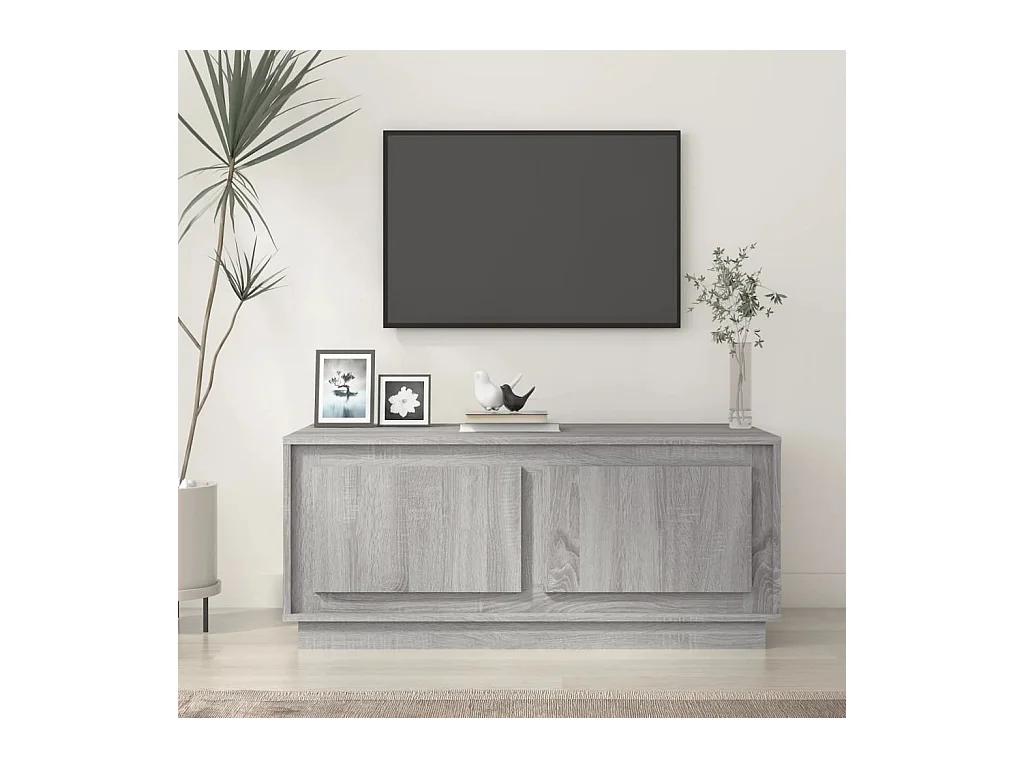 Table basse sonoma gris 102x50x44 cm bois d'ingénierie OFR47959 BonneVie Meuble